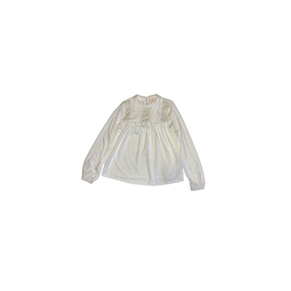 Anthropologie Ella Mara Boho Cream Peasant Top - Women’s Size XS - Picture 1 of 7